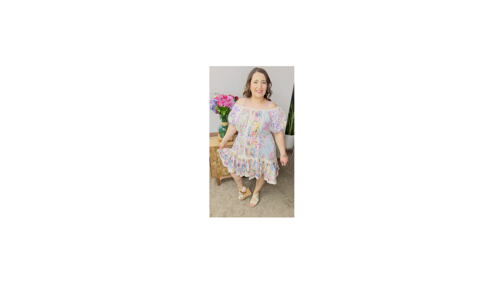 Yasmine Floral Lace Tiered Dress