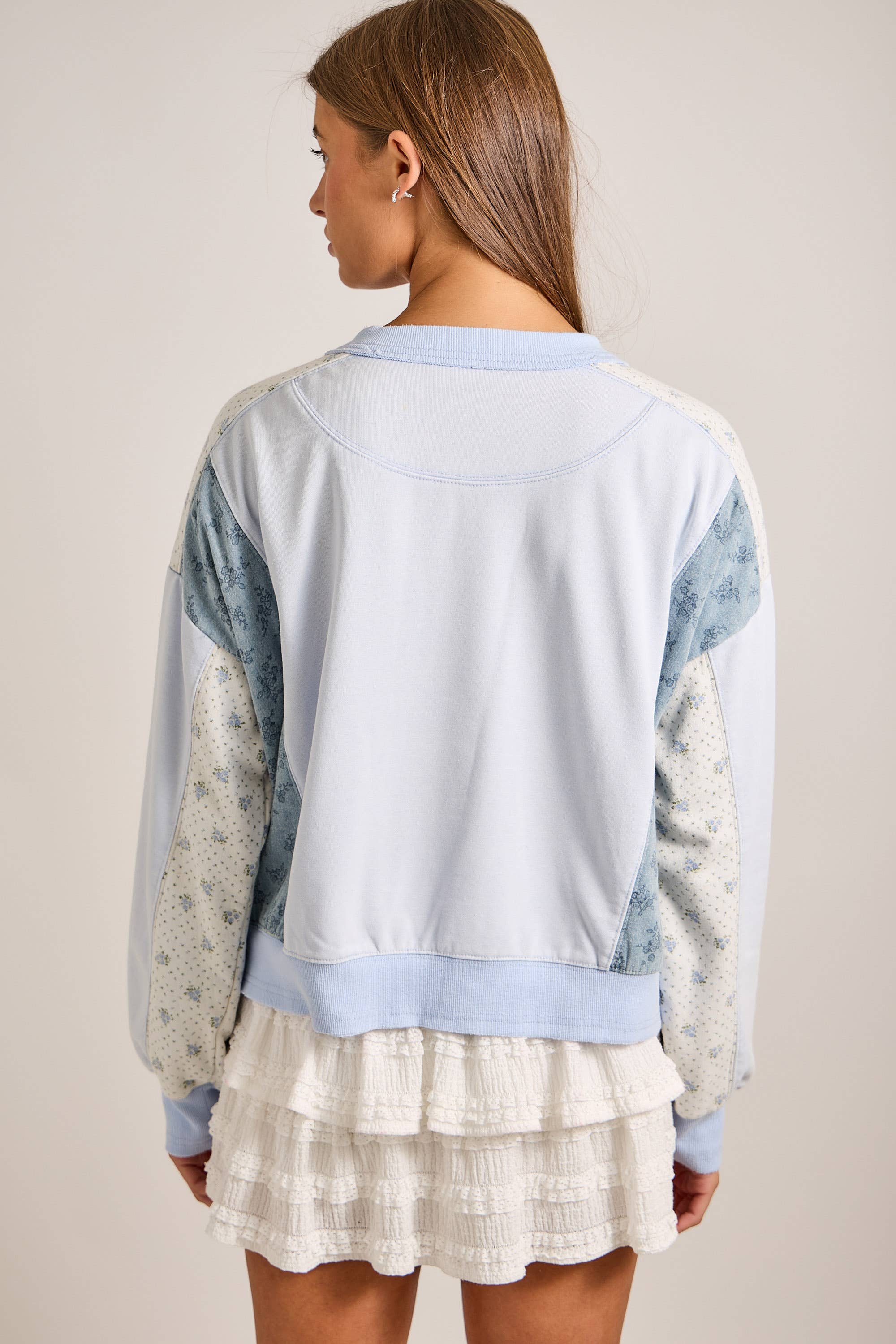 Lila Patchwork Sweatshirt