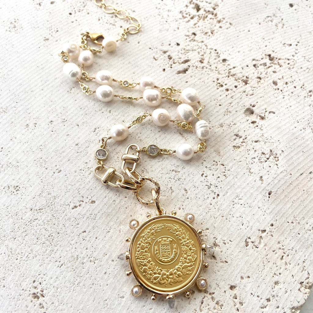 The Amelie Coin Pearl Necklace
