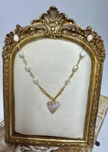 Rosalie Pearl Heart Necklace
