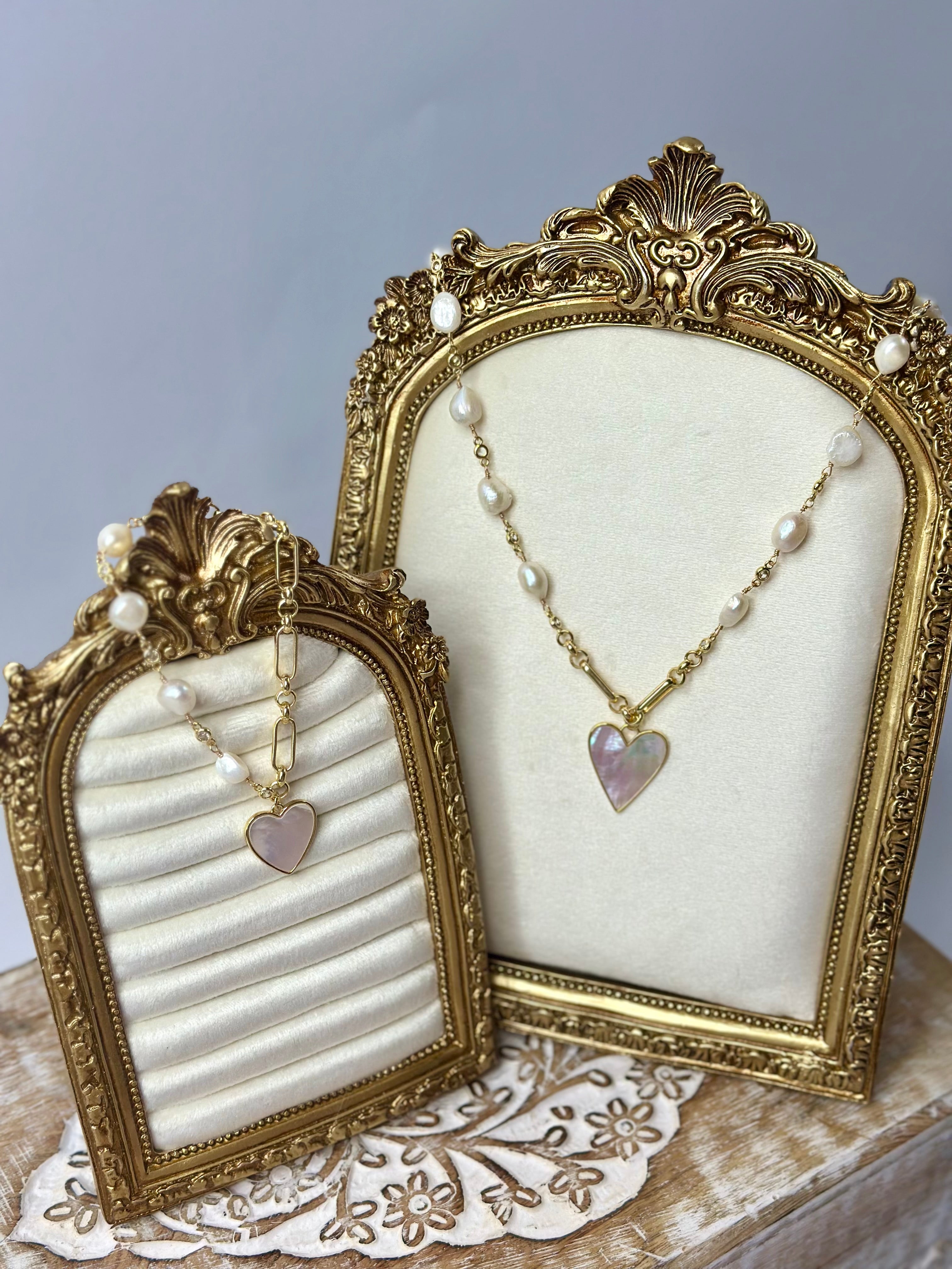 Rosalie Pearl Heart Bracelet