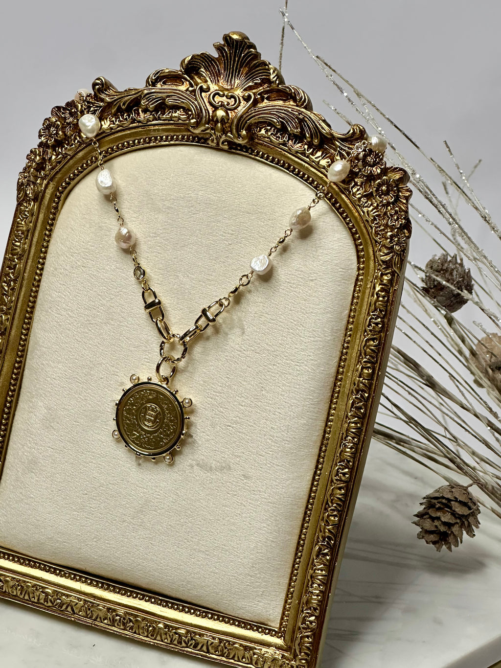 The Amelie Coin Pearl Necklace