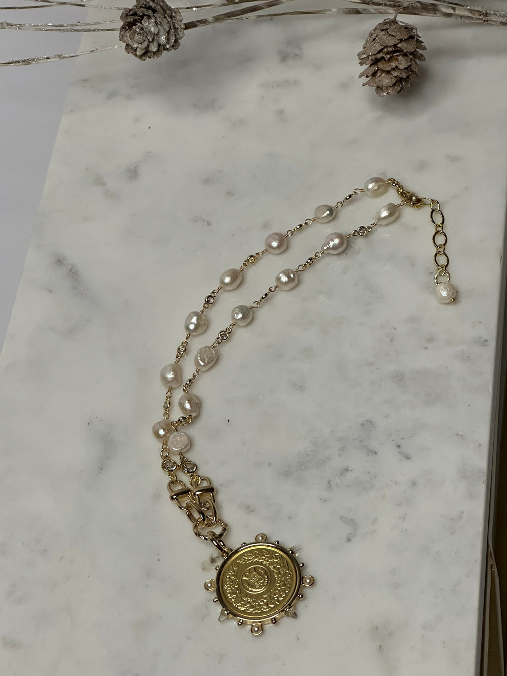 The Amelie Coin Pearl Necklace