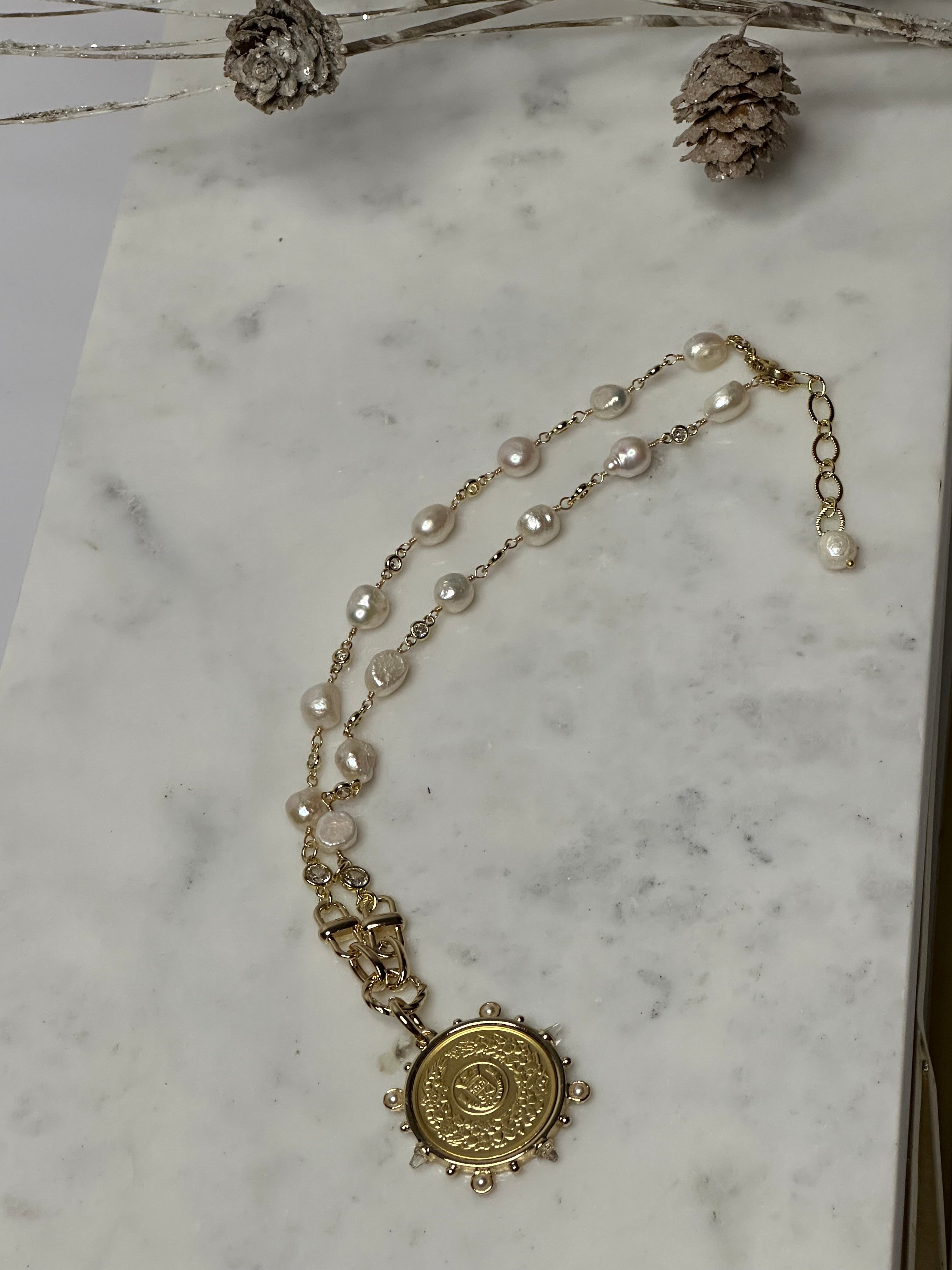 The Amelie Coin Pearl Necklace