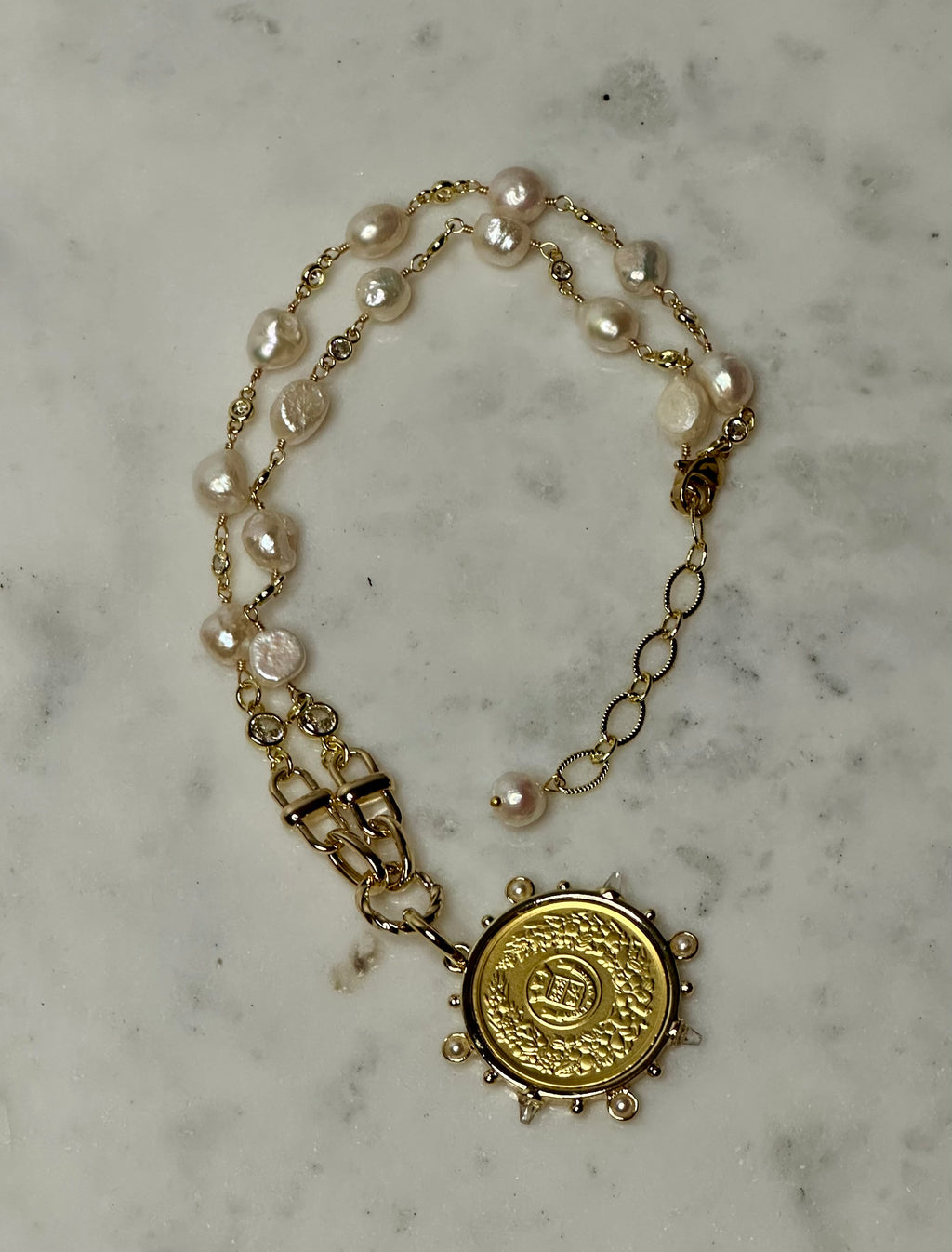 The Amelie Coin Pearl Necklace