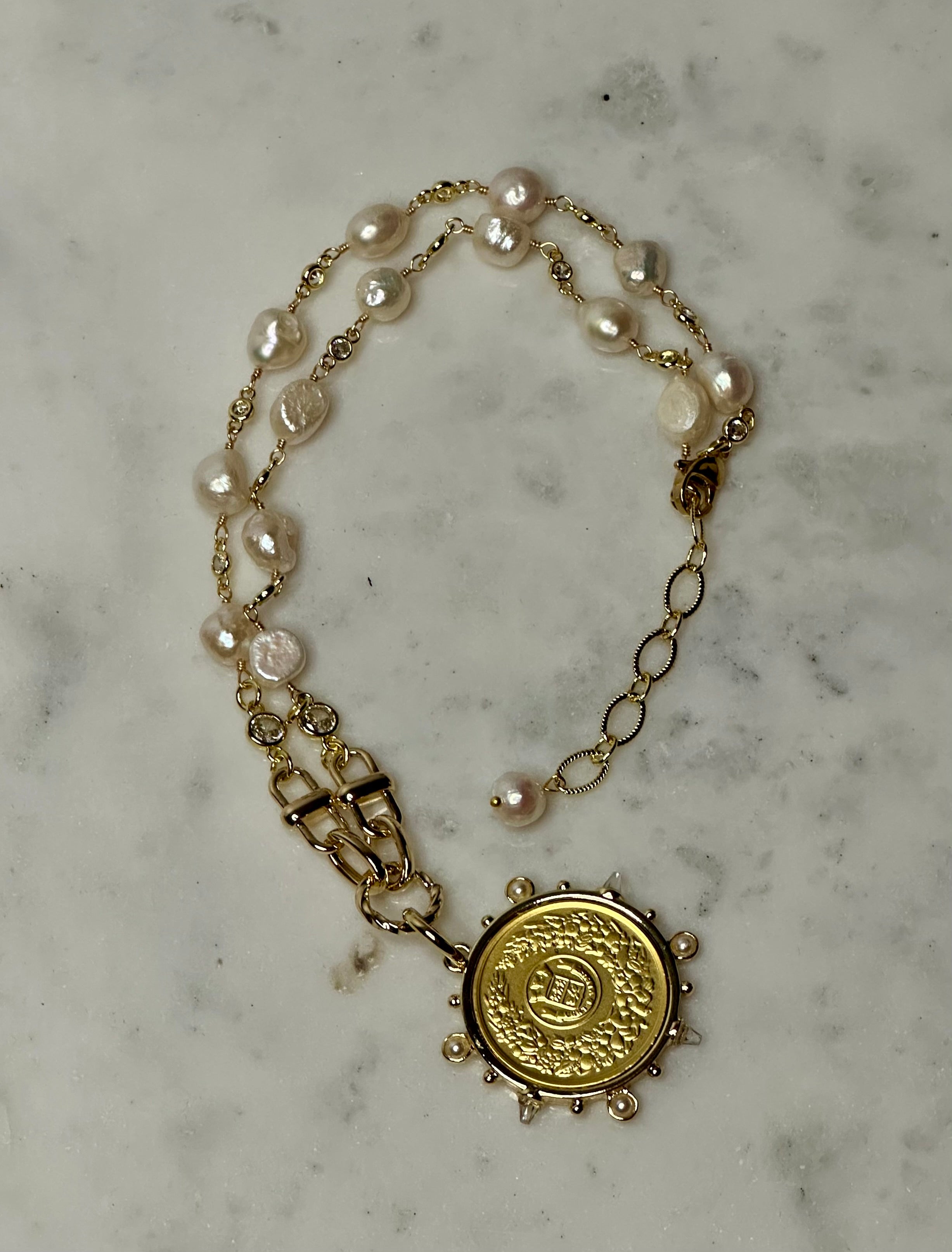 The Amelie Coin Pearl Necklace