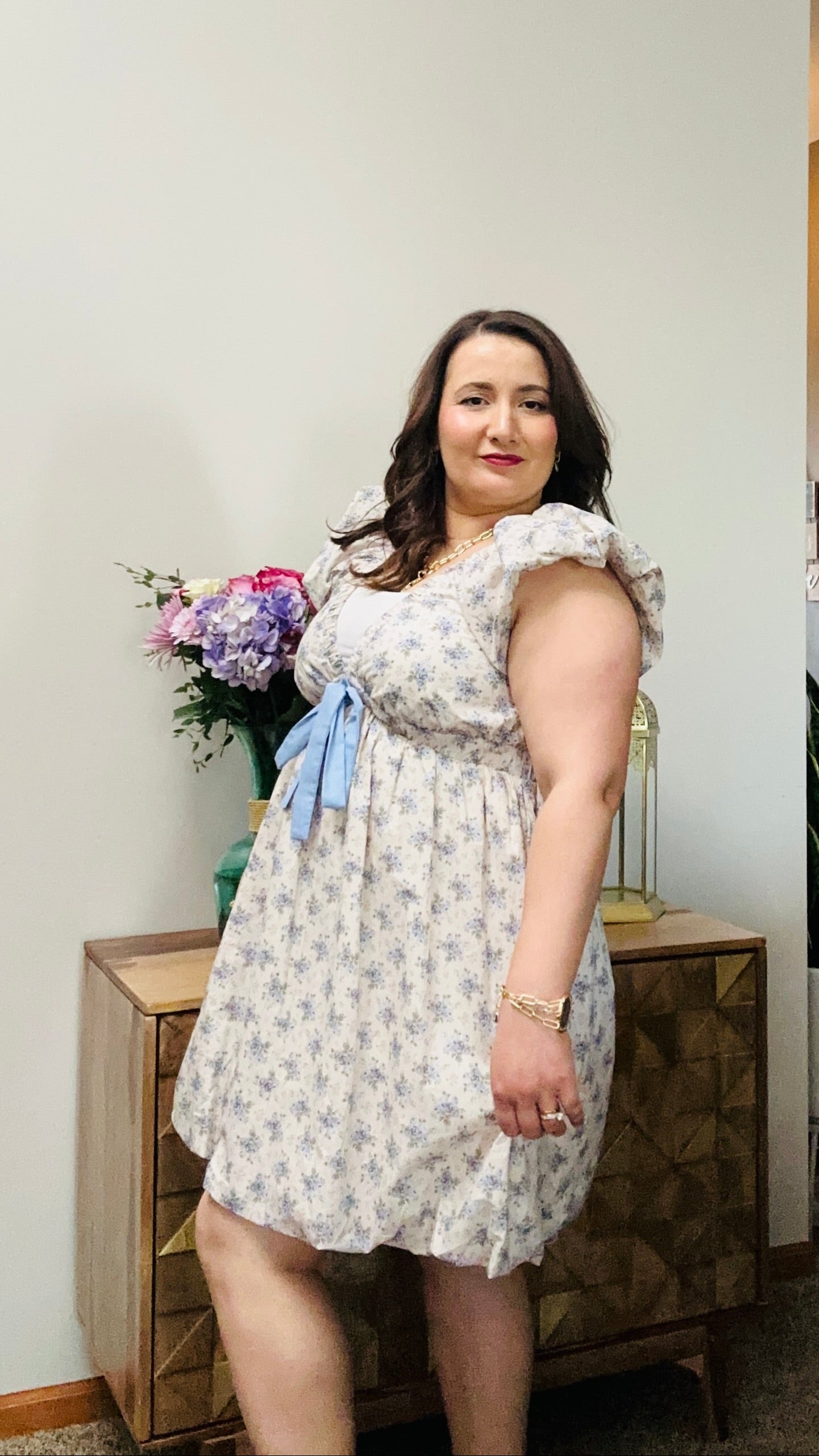 Valentina Bubble Sleeve Mini Dress