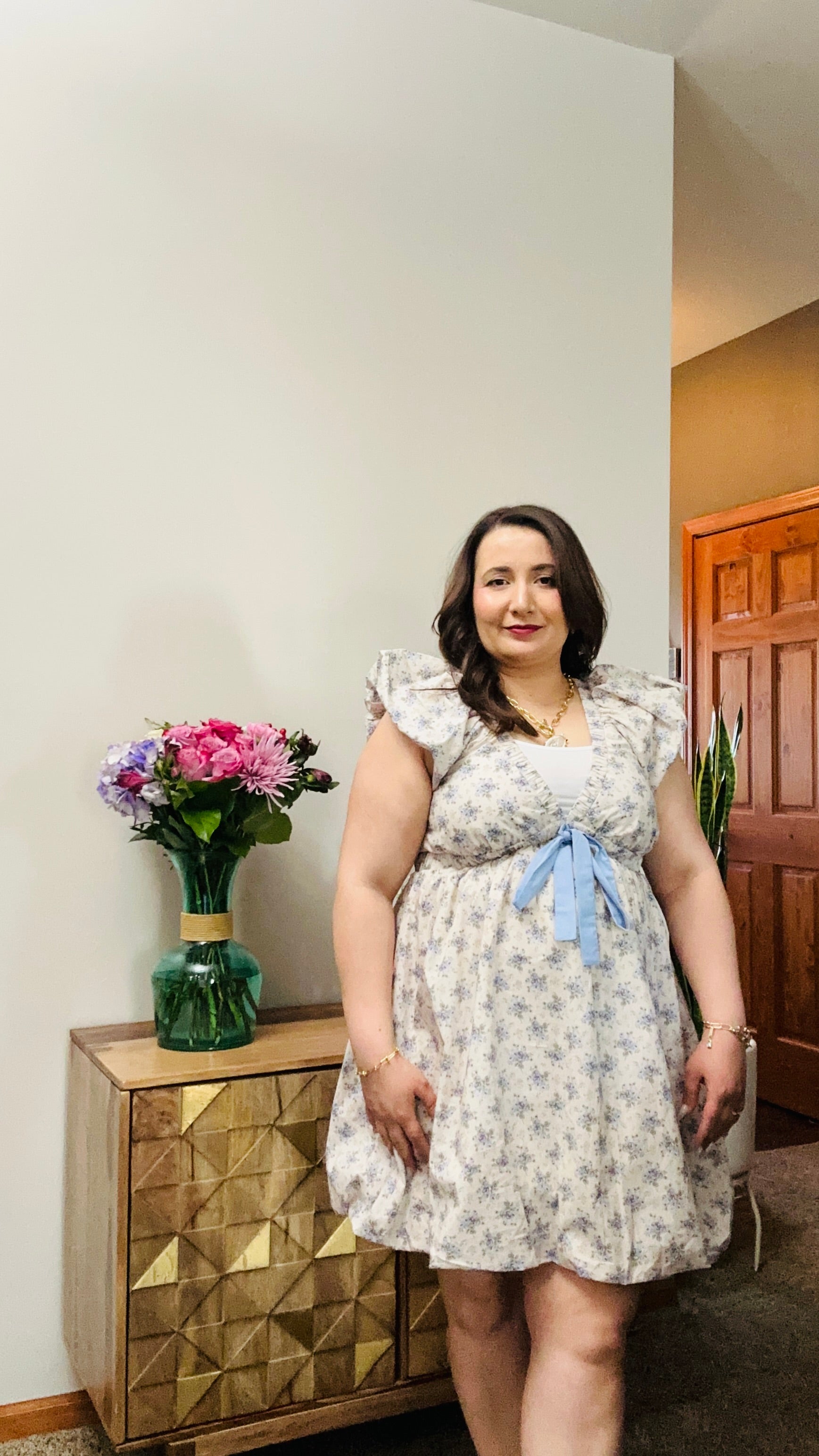 Valentina Bubble Sleeve Mini Dress