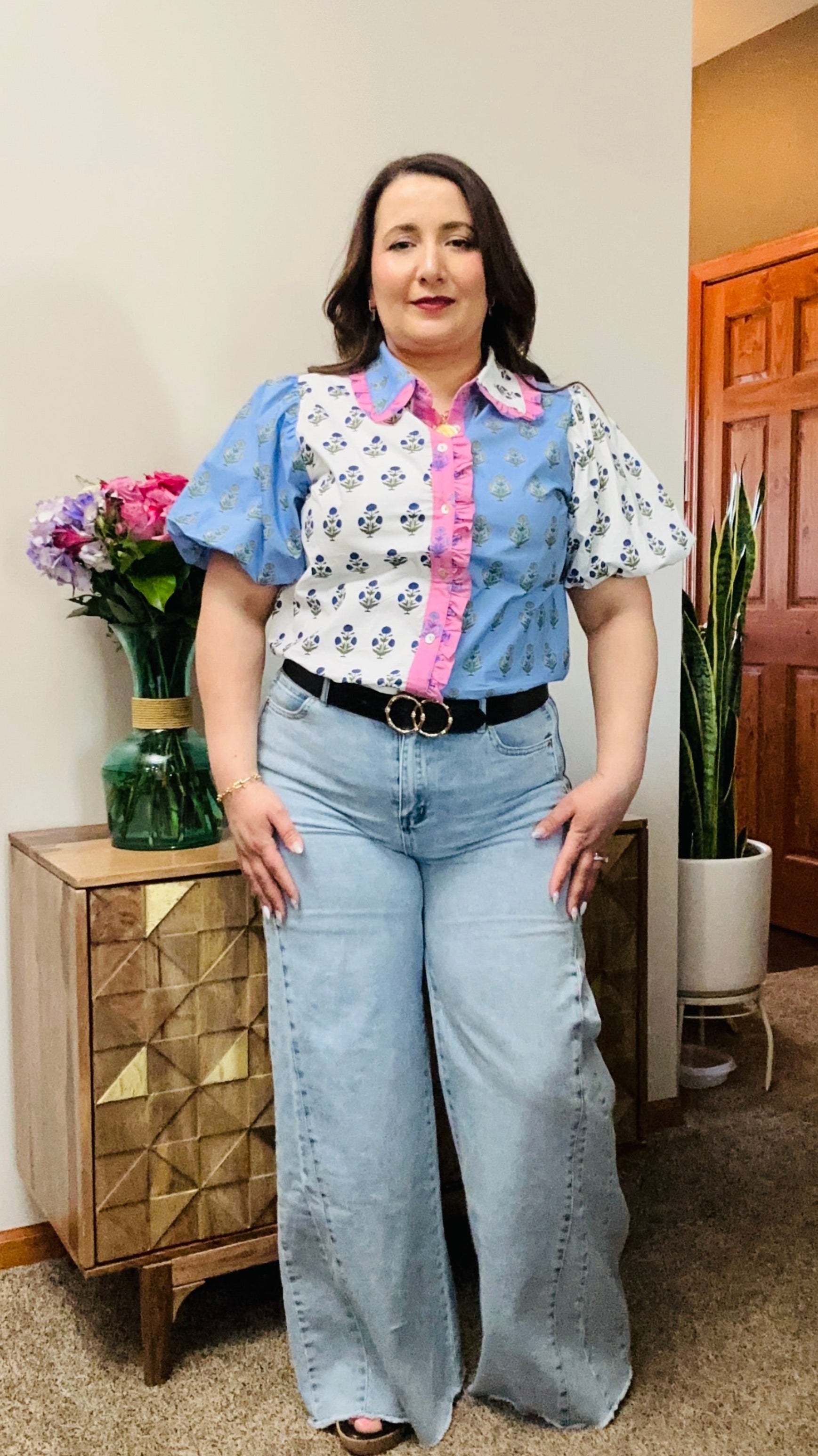 Sienna Wide Leg Fray Hem Jeans