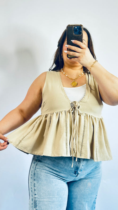 Abby Tie Front Top