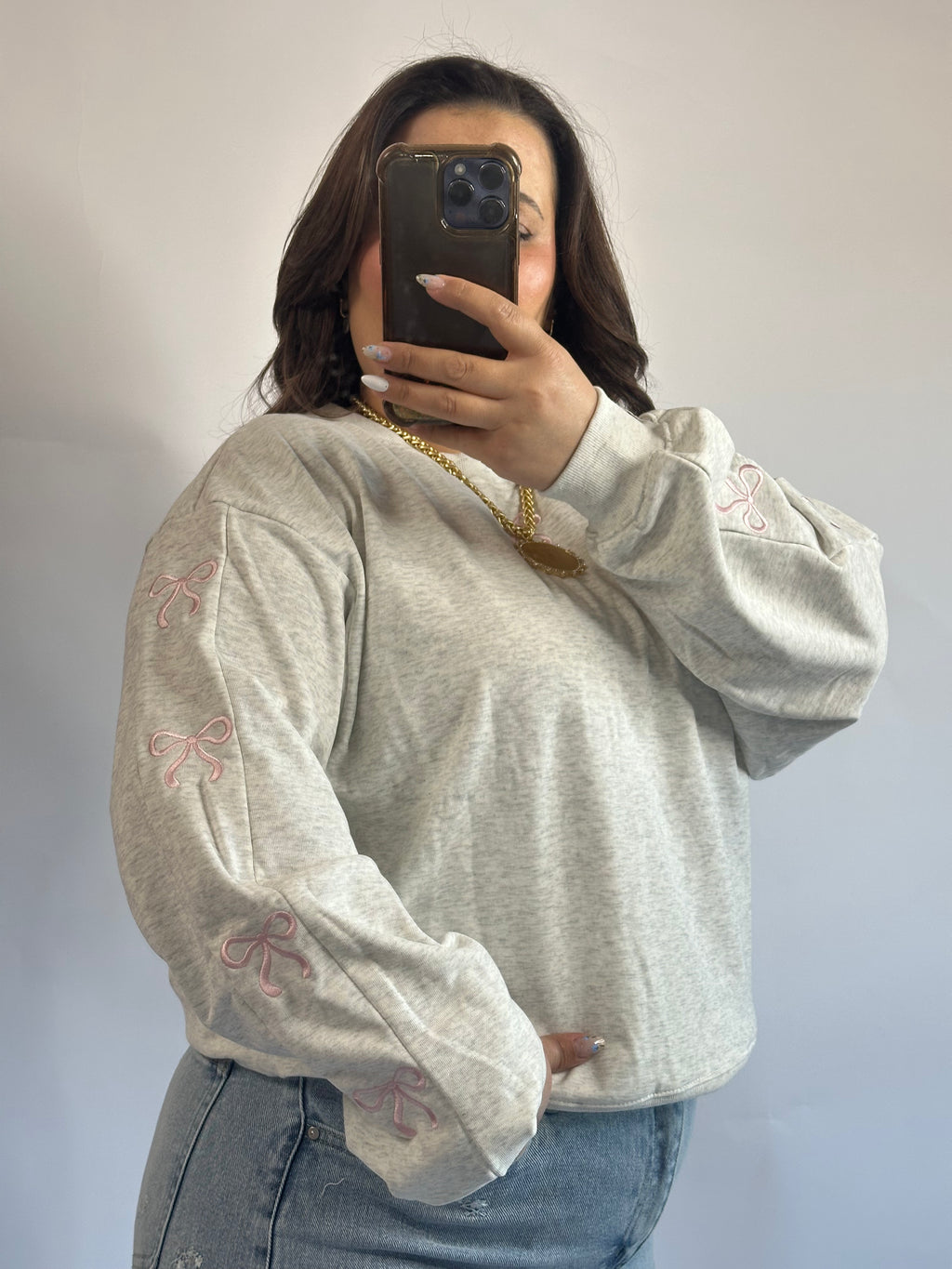 Clara Ribbon Embroidered Sweatshirt