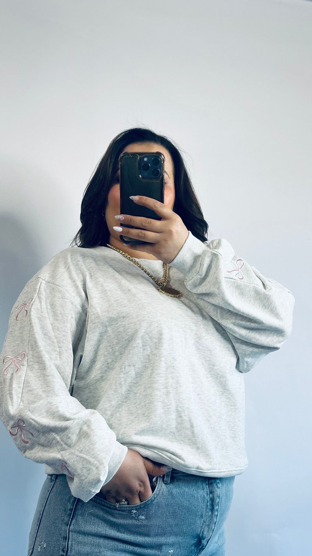 Clara Ribbon Embroidered Sweatshirt