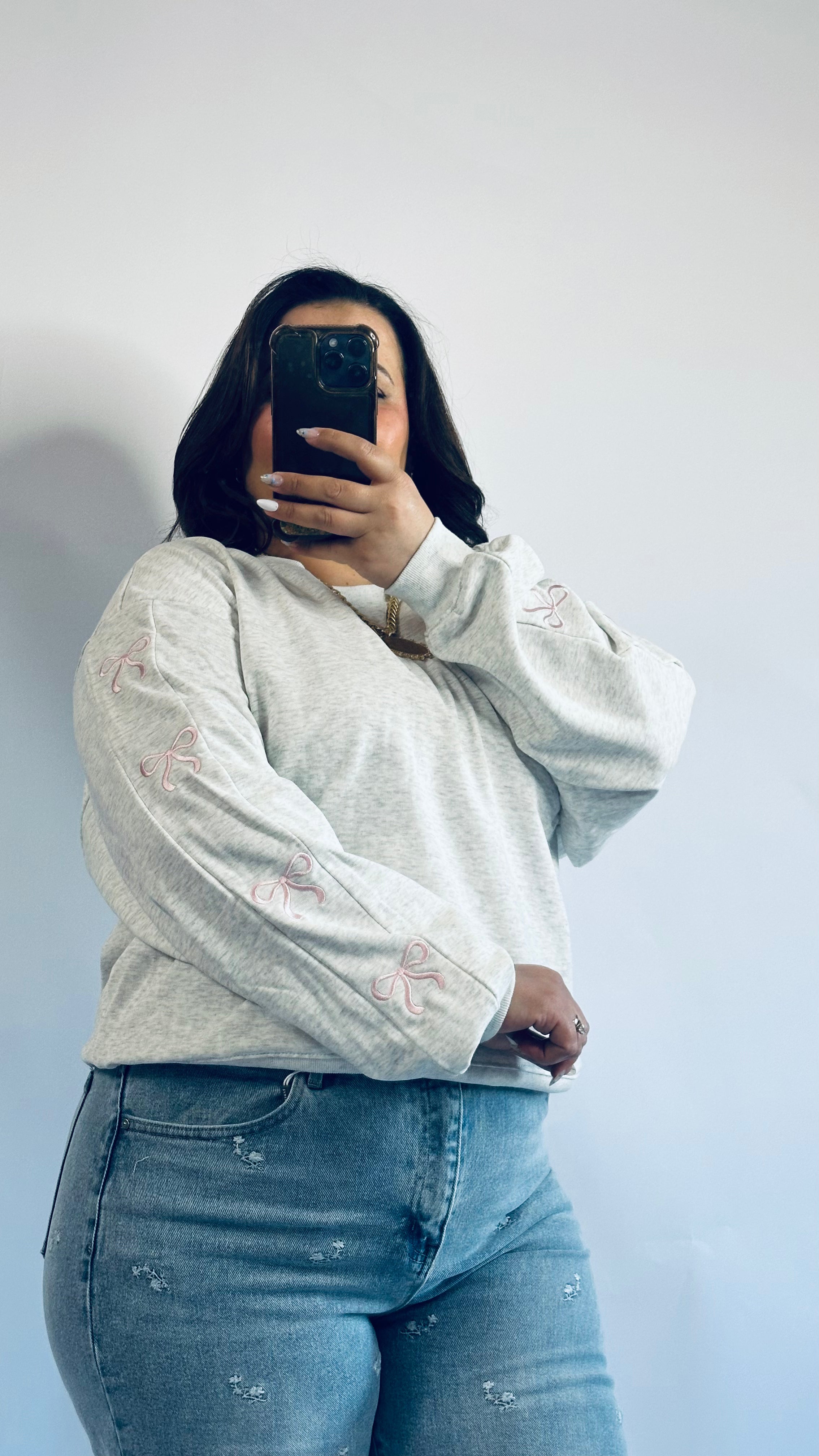 Clara Ribbon Embroidered Sweatshirt