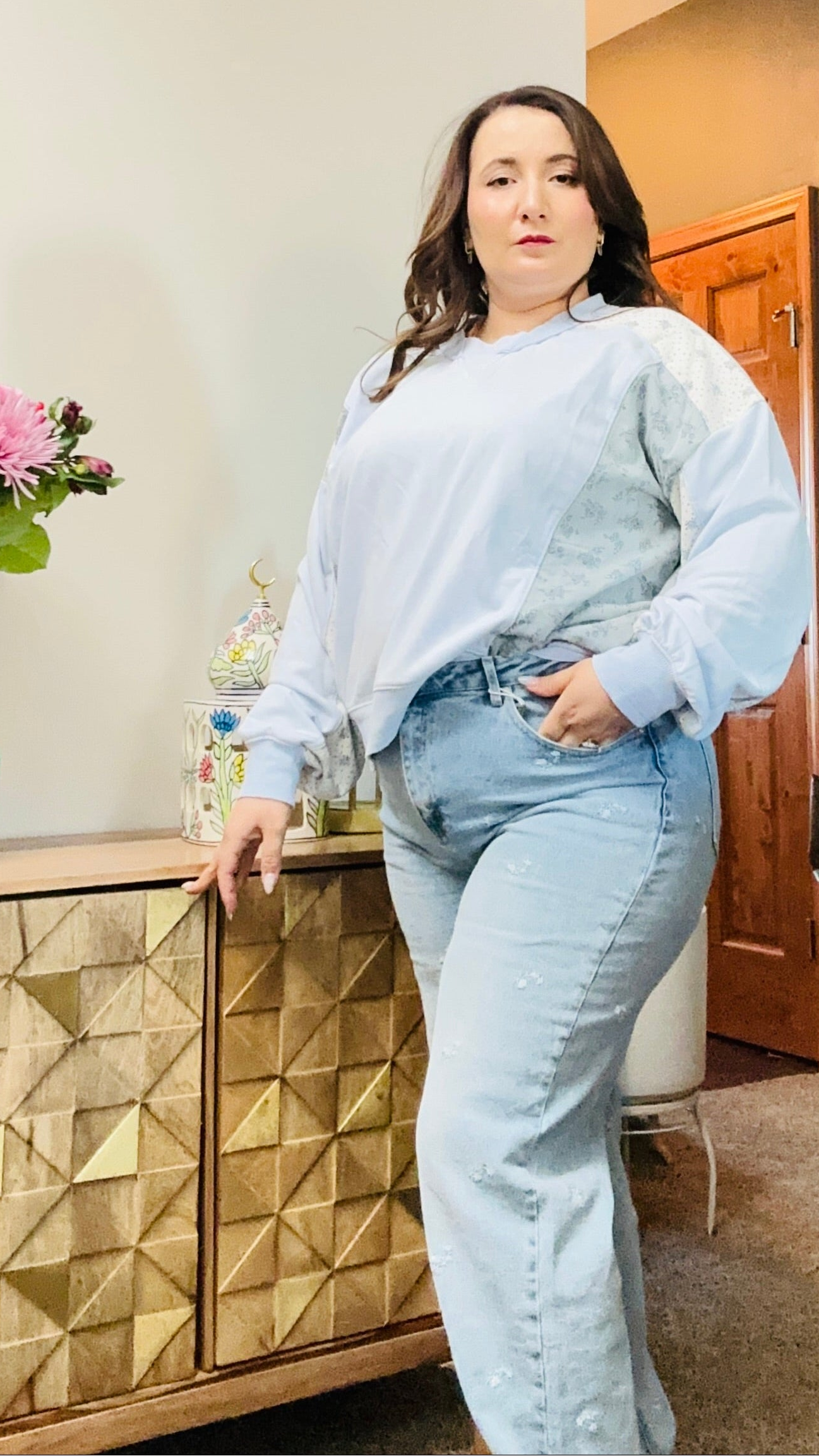 Wildflower Embroidered Denim