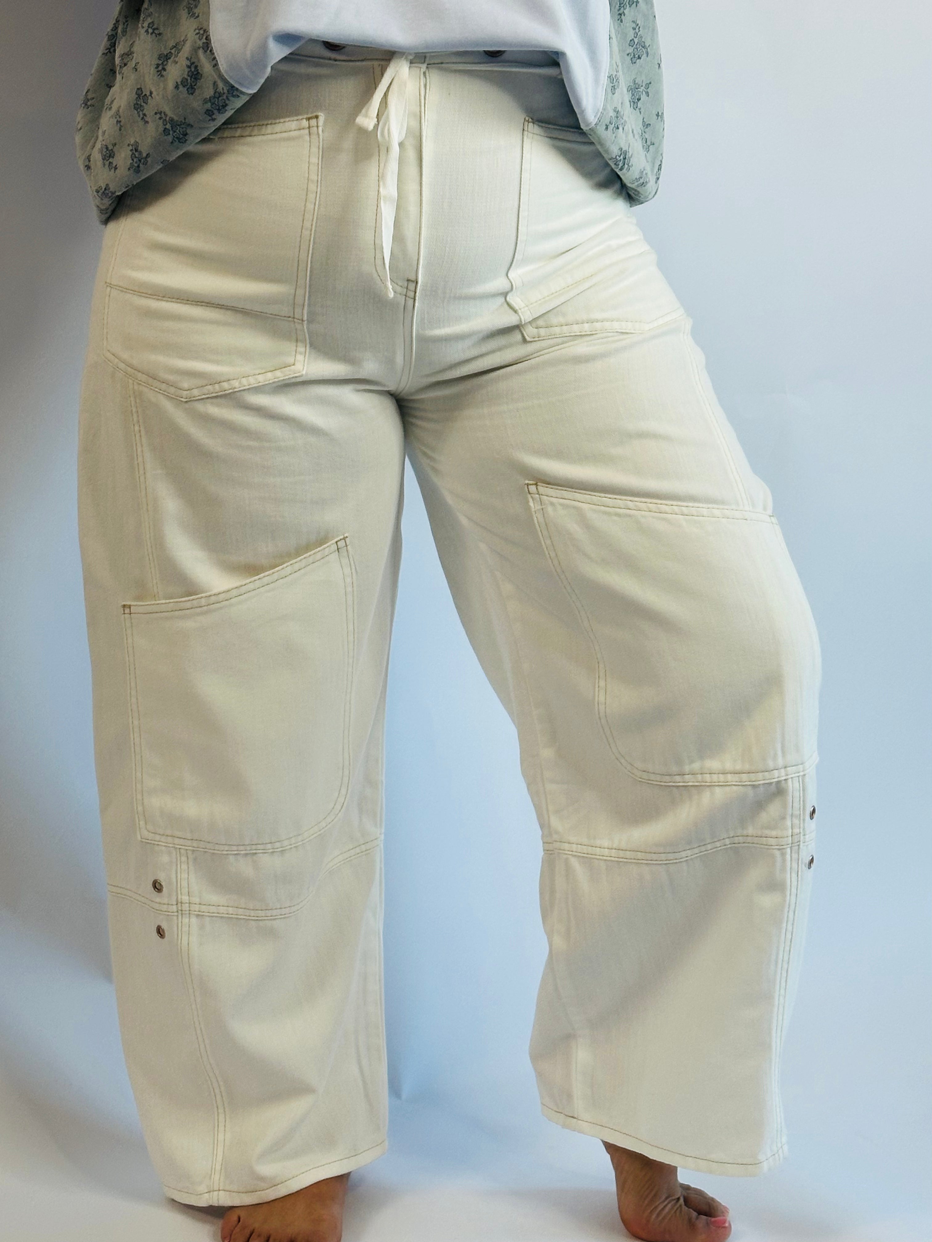 Bianca Grommet Crop Wide Leg Jeans