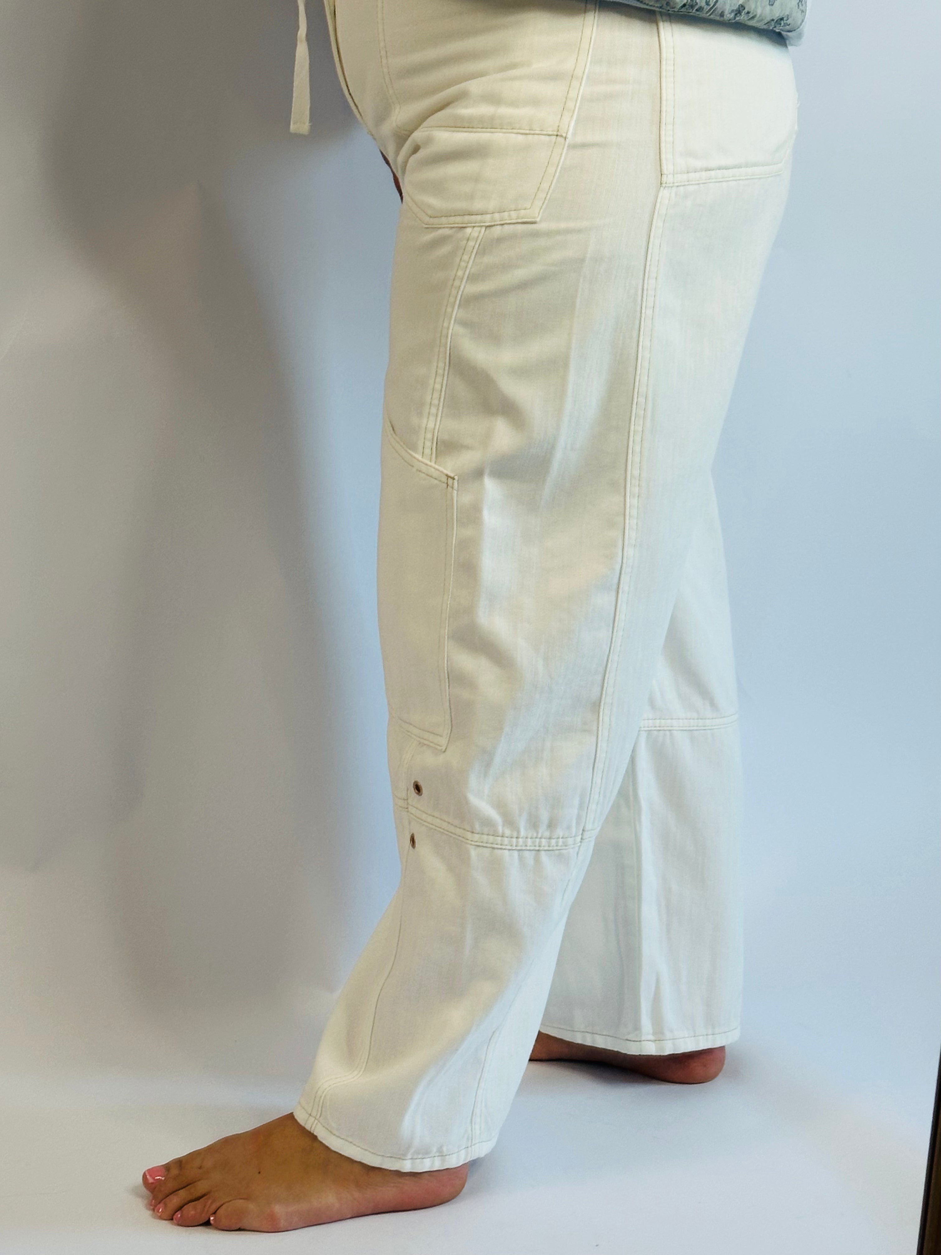 Bianca Grommet Crop Wide Leg Jeans