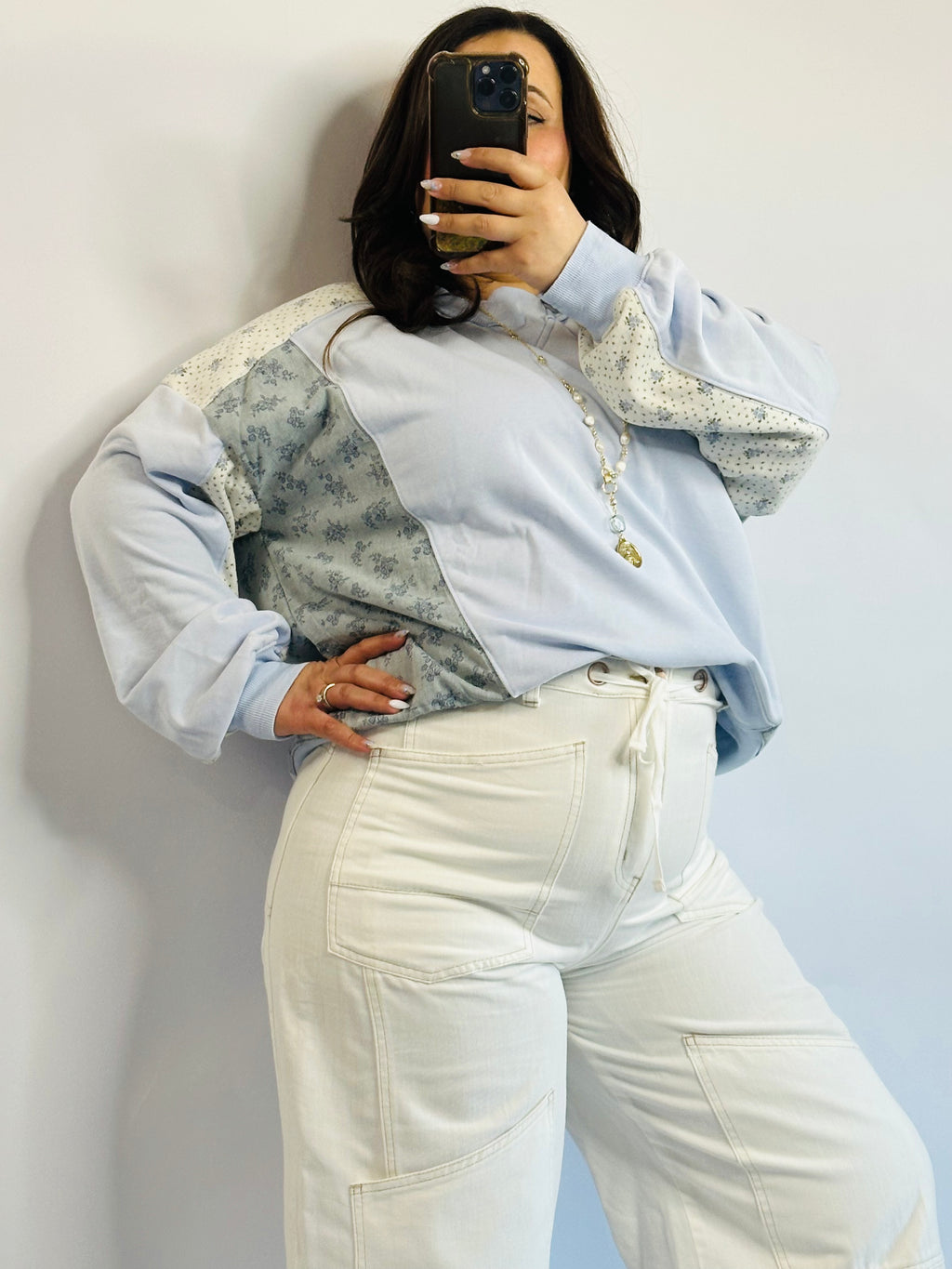 Bianca Grommet Crop Wide Leg Jeans