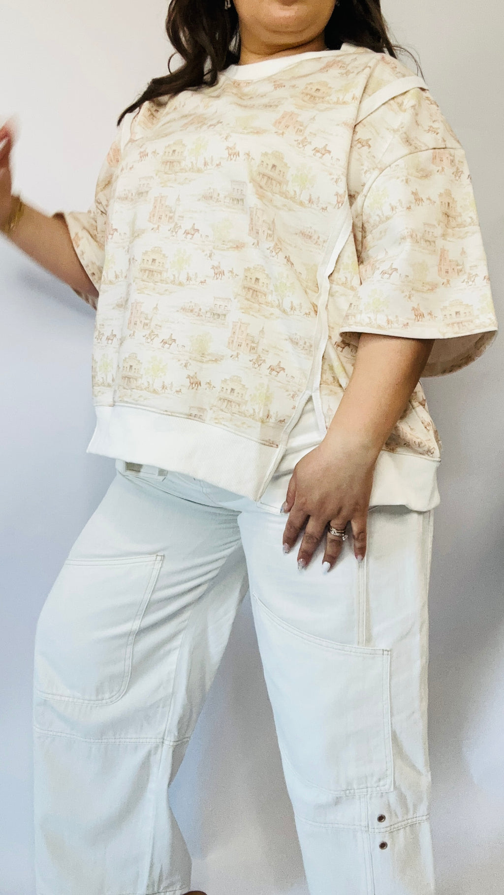 Bianca Grommet Crop Wide Leg Jeans