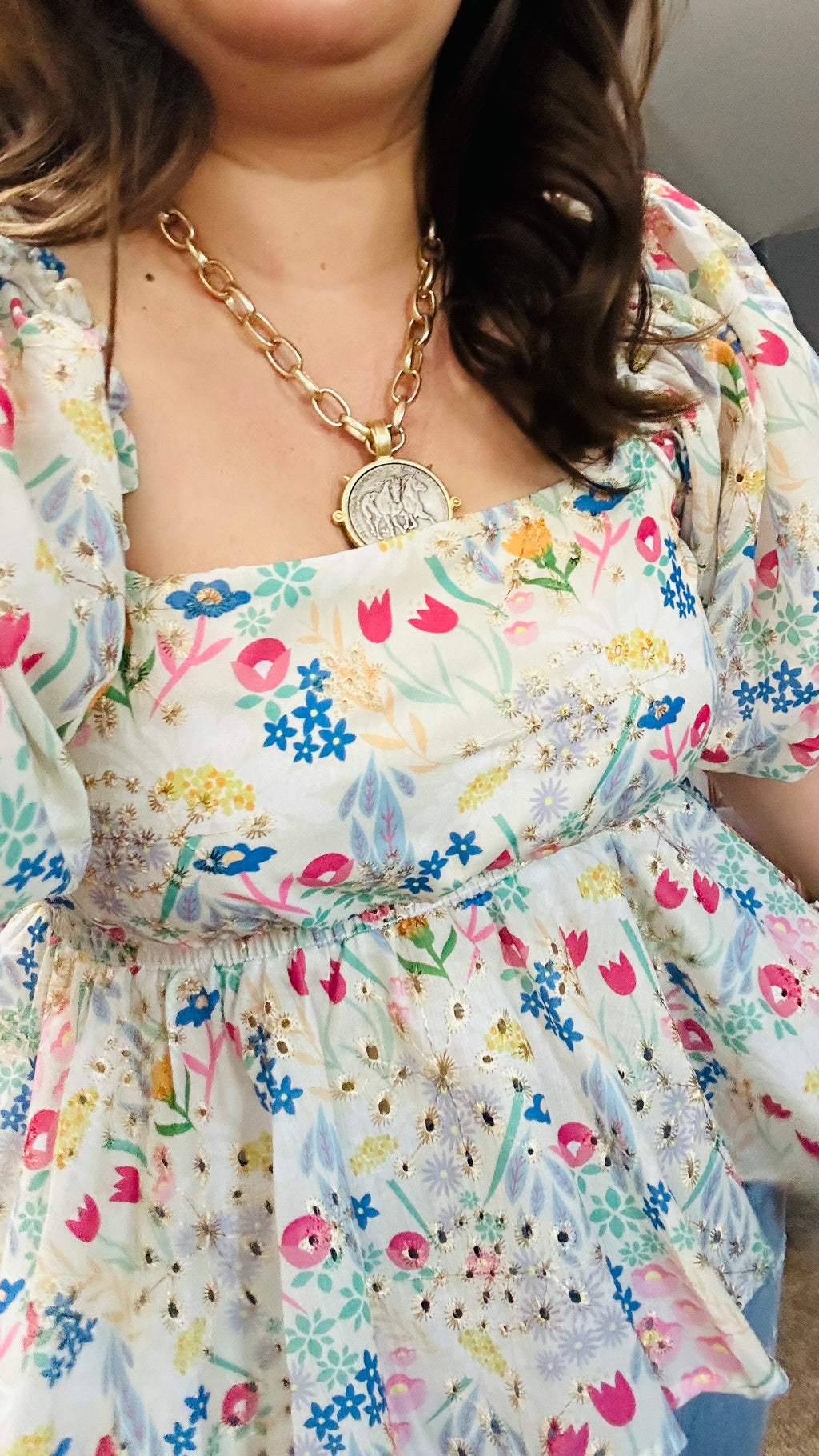 Elara Floral Peplum Top