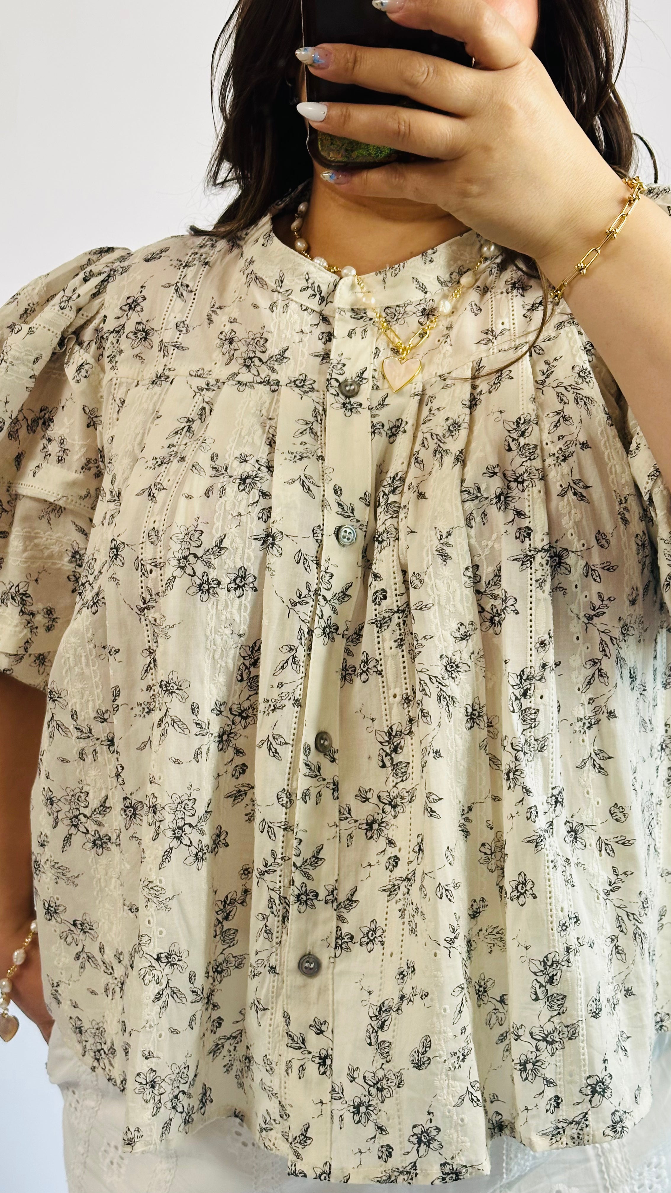 Camille Floral Puff Sleeve Top