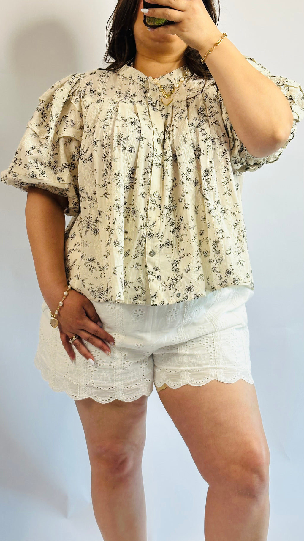 Camille Floral Puff Sleeve Top