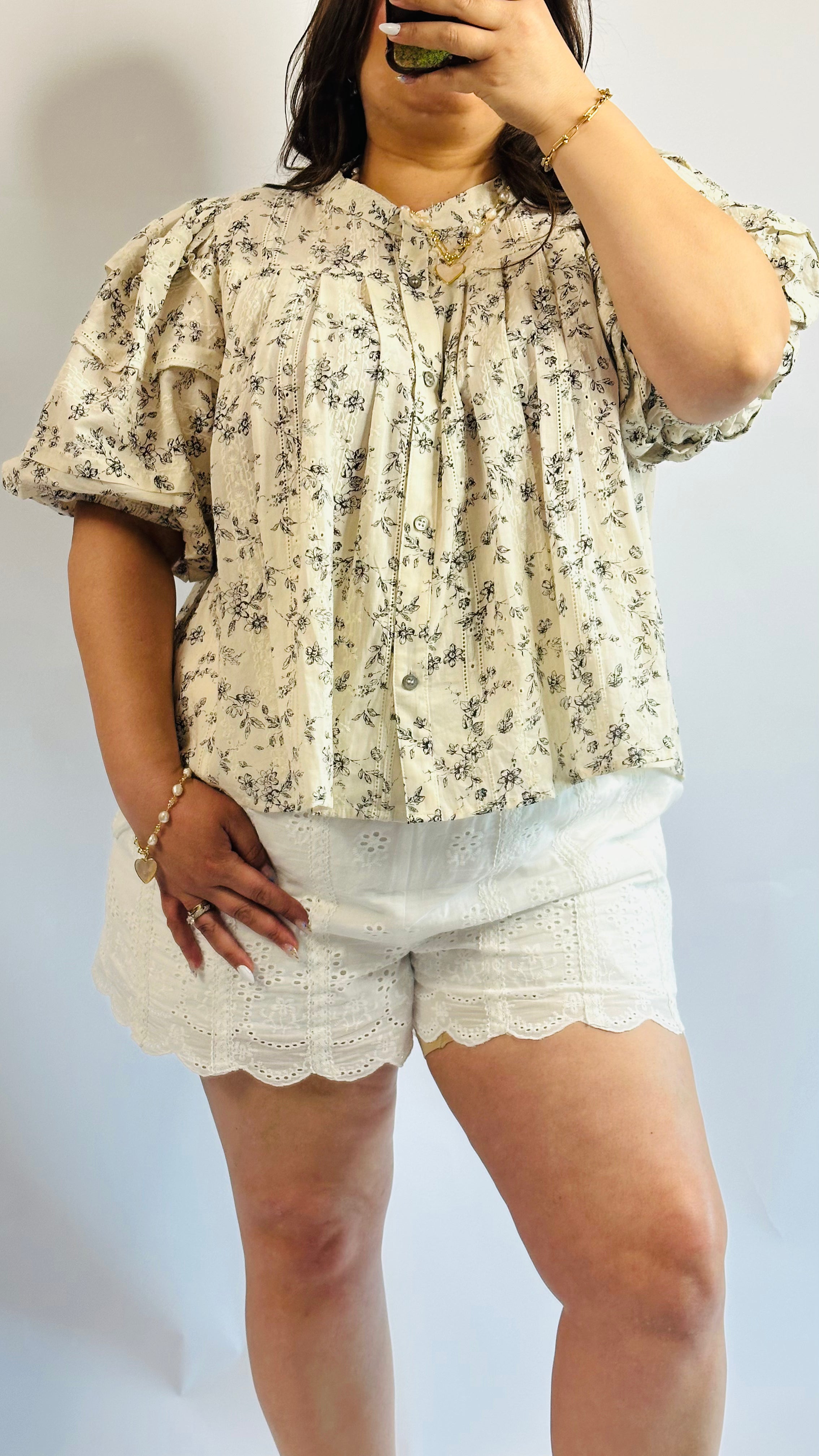 Camille Floral Puff Sleeve Top