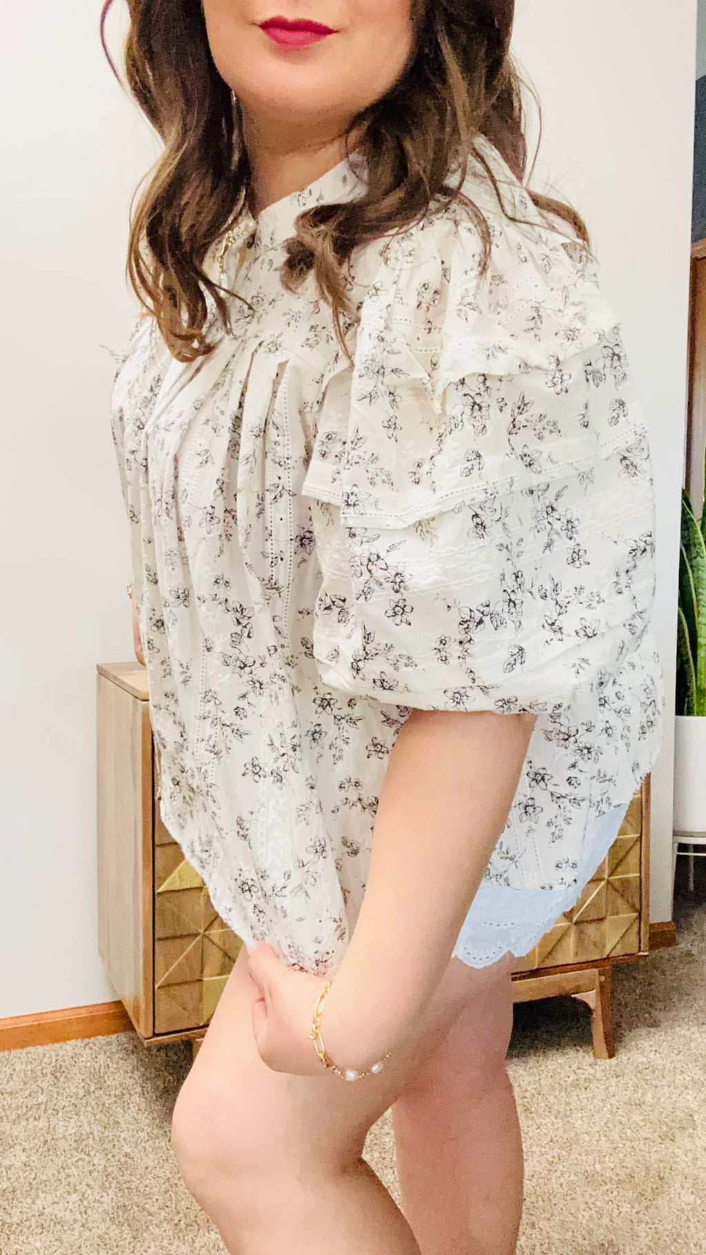 Camille Floral Puff Sleeve Top