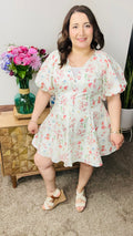 Juliette Floral Puff Sleeve Mini Dress