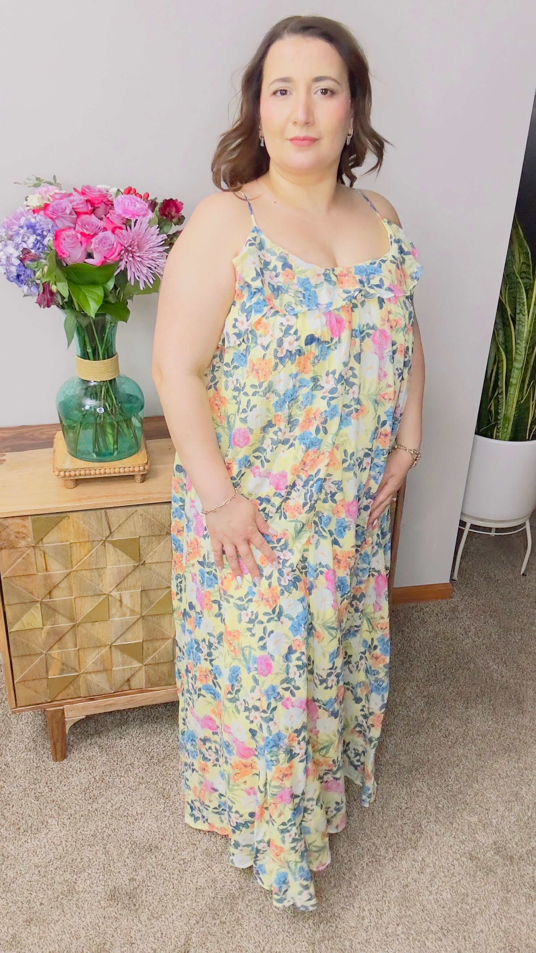 Azilea Floral Tiered Maxi Dress
