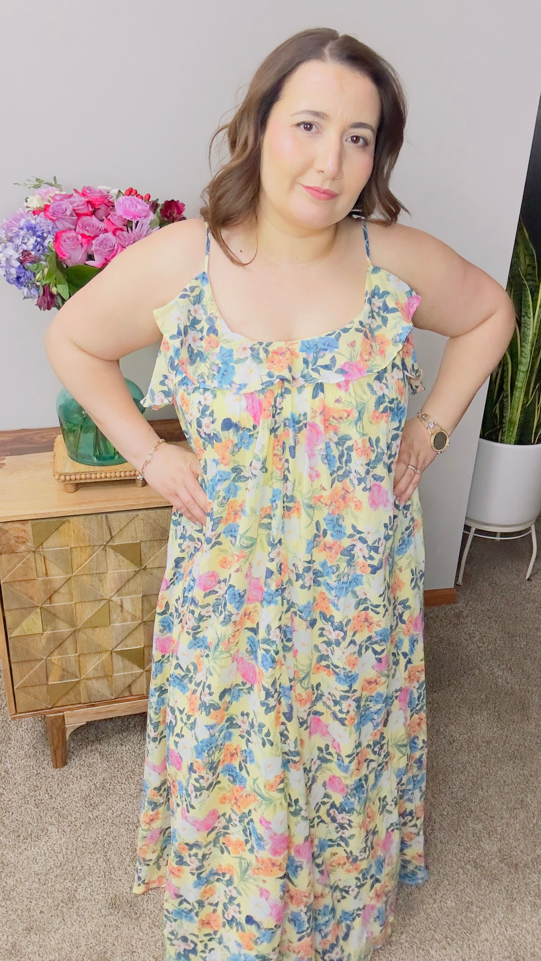 Azilea Floral Tiered Maxi Dress
