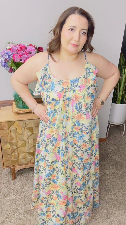 Azilea Floral Tiered Maxi Dress