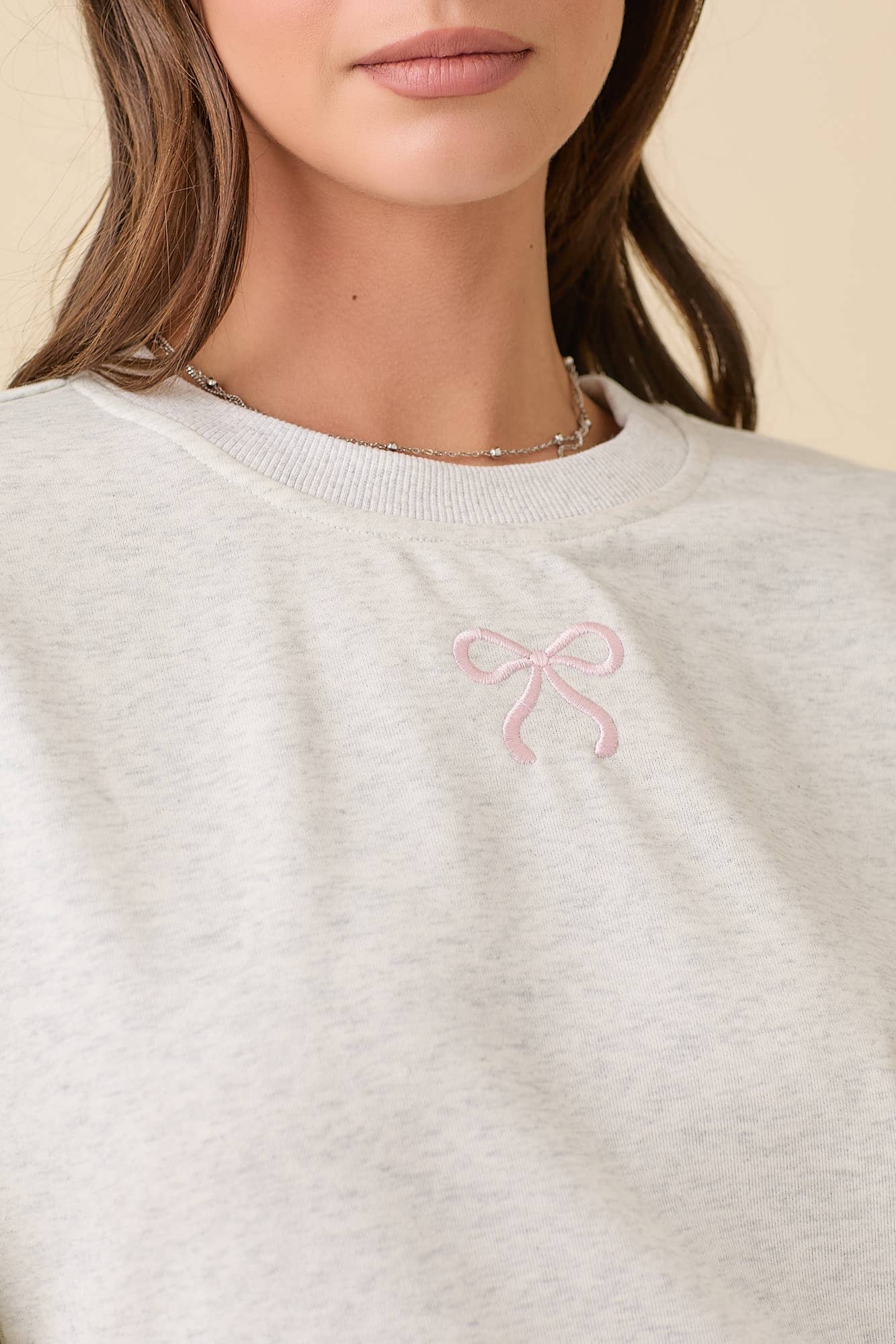 Clara Ribbon Embroidered Sweatshirt