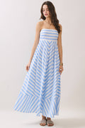 Marina Stripe Strapless Maxi Dress