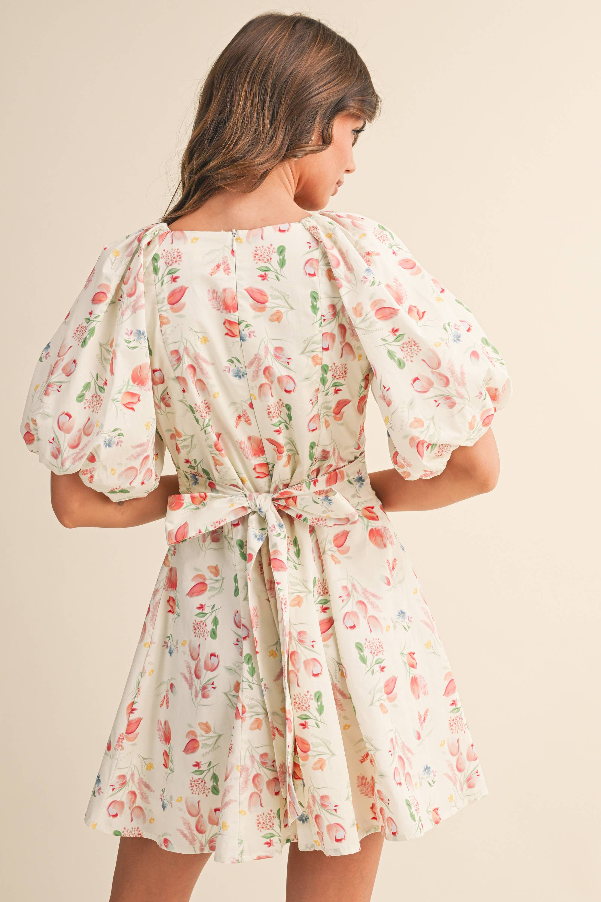 Juliette Floral Puff Sleeve Mini Dress