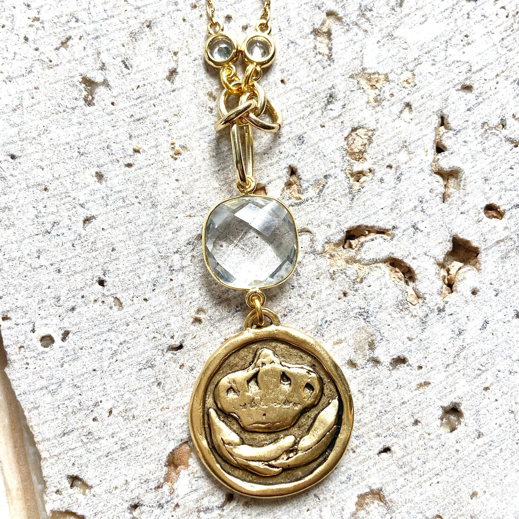 The Aurelia Crown Bee Necklace